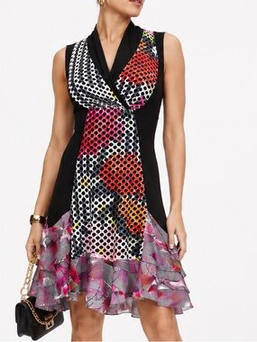 Tango Mango‎ Stunning Unique Mixed Media Mesh Dress